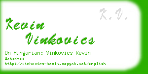 kevin vinkovics business card